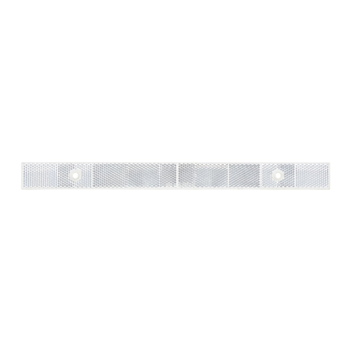 Stick-On Reflector Strip w/ Adhesive Backing & 2 Screw Mount - White