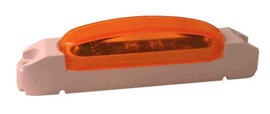 SuperNova® Thin-Line LED Clearance Marker Lights. White Body/ Yellow Lens