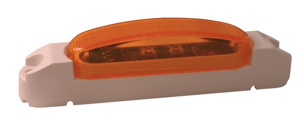 Thin-Line LED Clearance Marker Lights White Body - Yellow Lens Lighting & Accessories