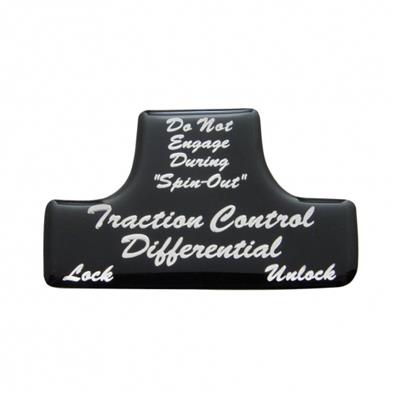 "Traction Control Differential" Switch Guard Sticker Only - Black