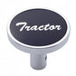 " Tractor " Long Air Valve Knob - Black Aluminum Sticker