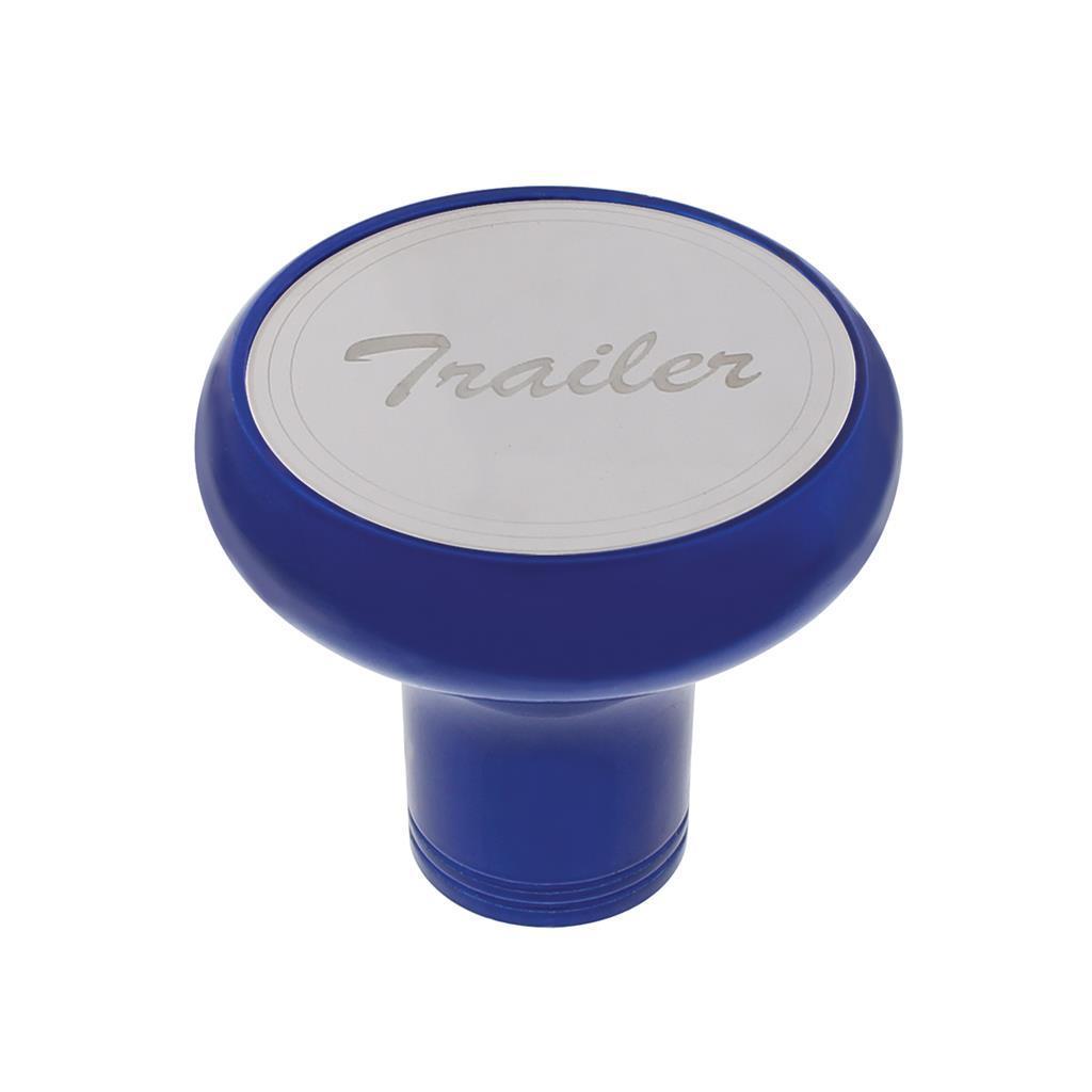 ''Trailer'' Deluxe Aluminum Screw-On Air Valve Knob w/ Stainless Plaque