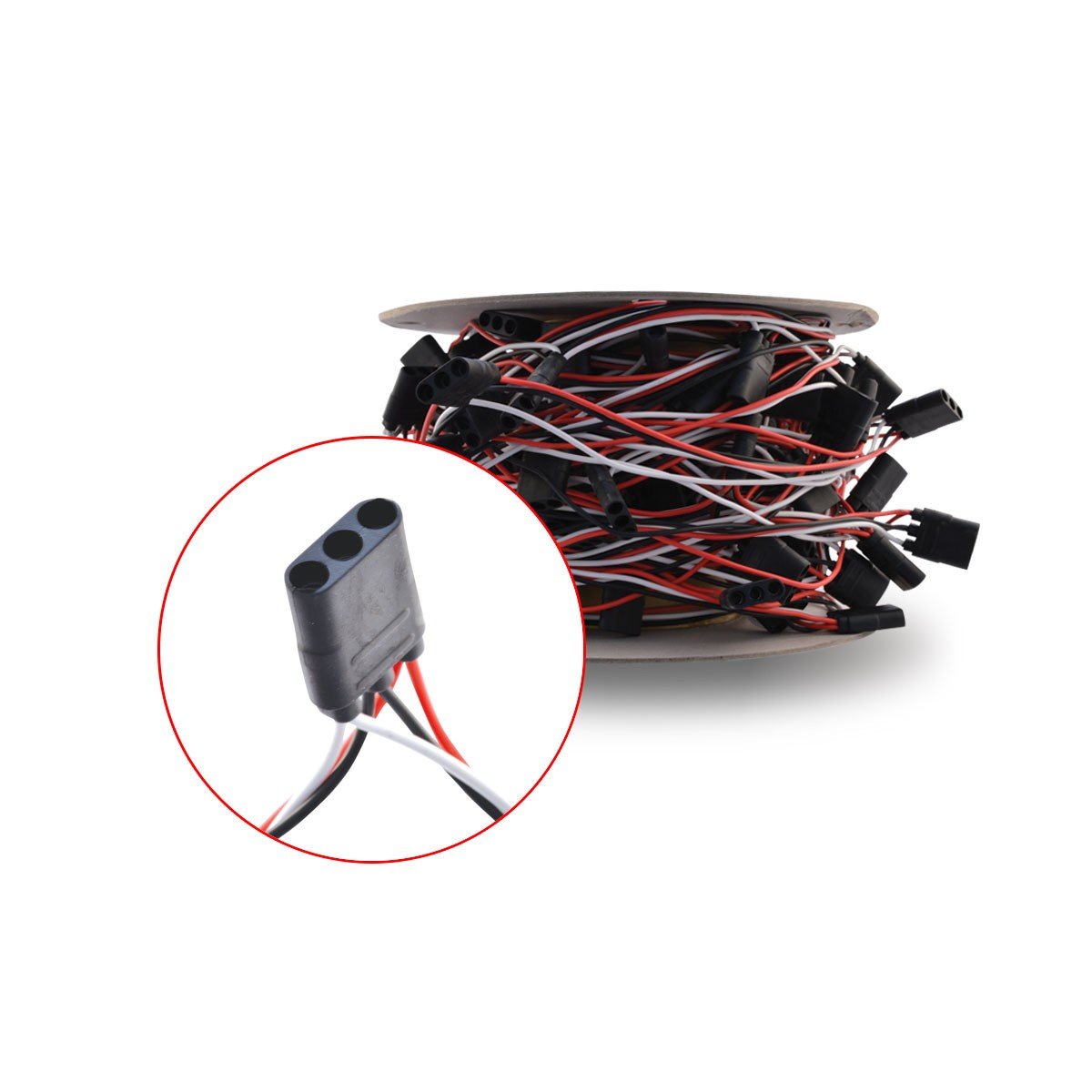 Triple Female Terminal Pigtail Wire Harness - 12" Spacing (92 Plugs)