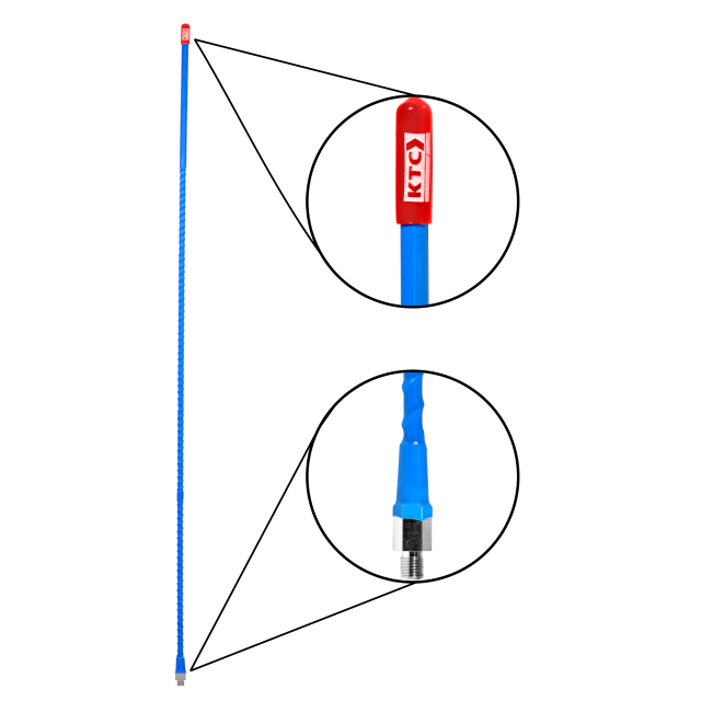 Truck Antenna 3' Blue With Red Cap Size 8.5 x 930MM