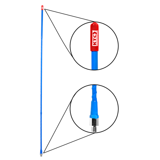 Truck Antenna 4' Blue With Red Cap Size 8.5 x 1220MM (303-T014-B)