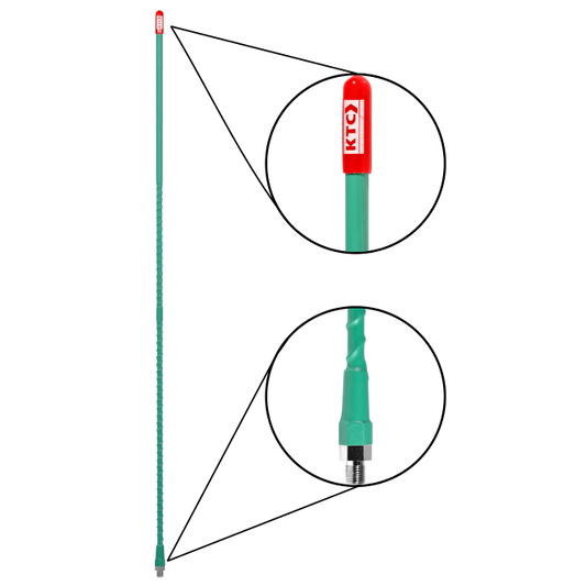 Truck Antenna 4' Green With Red Cap Size 8.5 x 1220MM