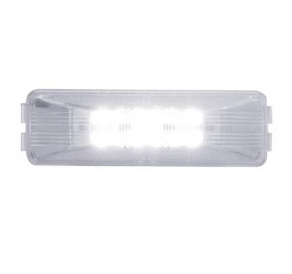 Truck City Chrome & Parts - 12 LED Rectangular Auxiliary/Utility Light - White LED/Clear Lens (Bulk)