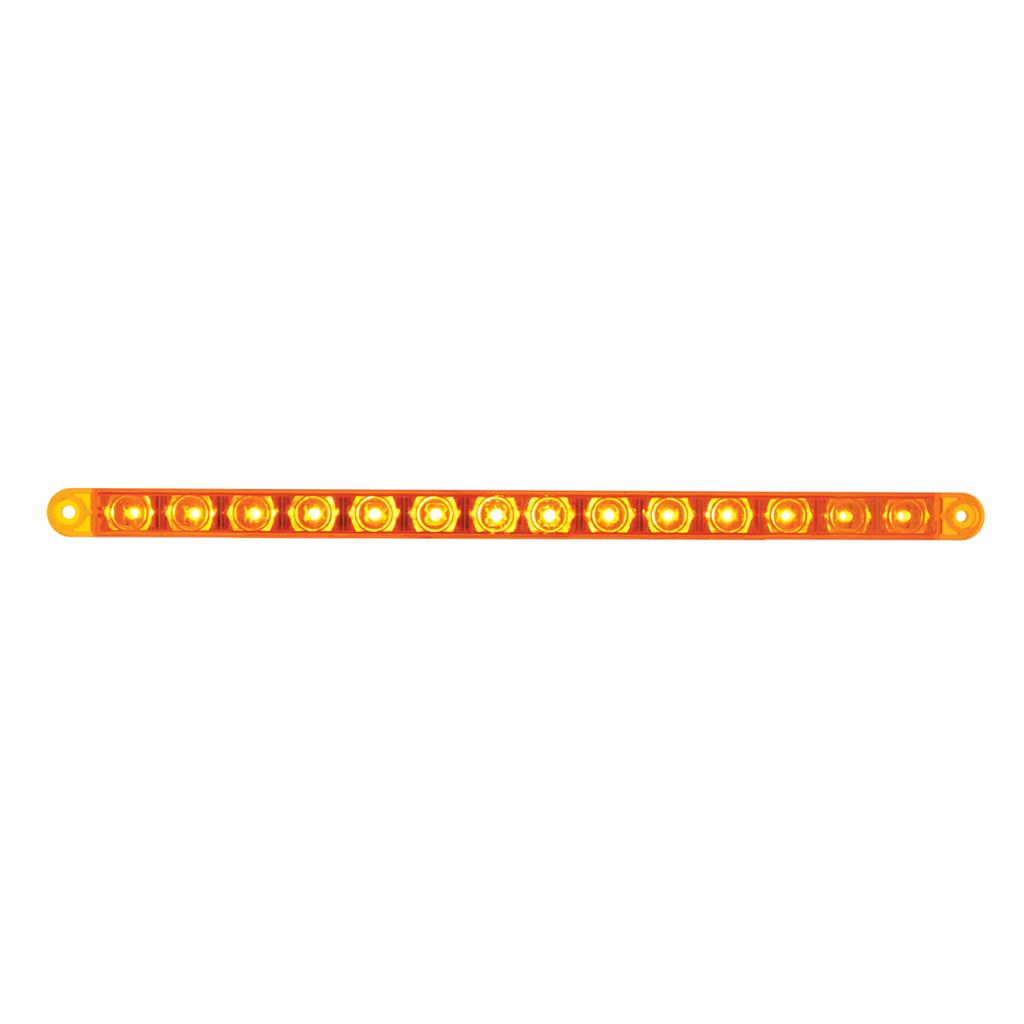 Truck City Chrome & Parts - 14 Amber Led 12" Flush Mount P/T/C Light - Amber Lens