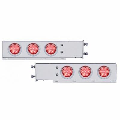 Truck City Chrome & Parts - 3 3/4'' Bolt Pattern Chrome Spring Loaded Light Bar w/ Six 4'' 7 LED