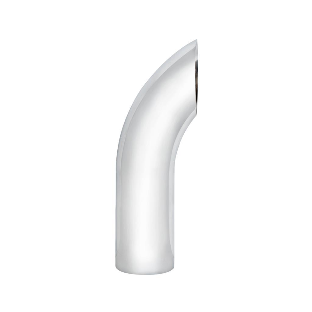 Truck City Chrome & Parts - 5" Curved Plain Bottom Exhaust - 36" L