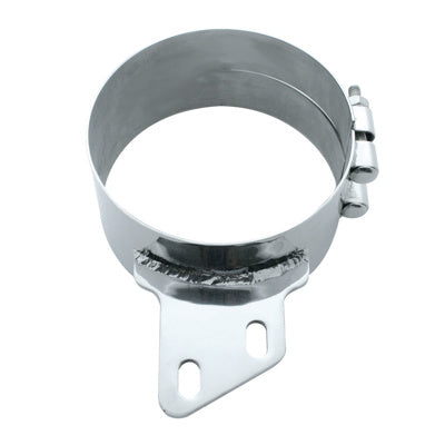 Truck City Chrome & Parts - 6" Stainless Butt Joint Exhaust Clamp - Angled Bracket