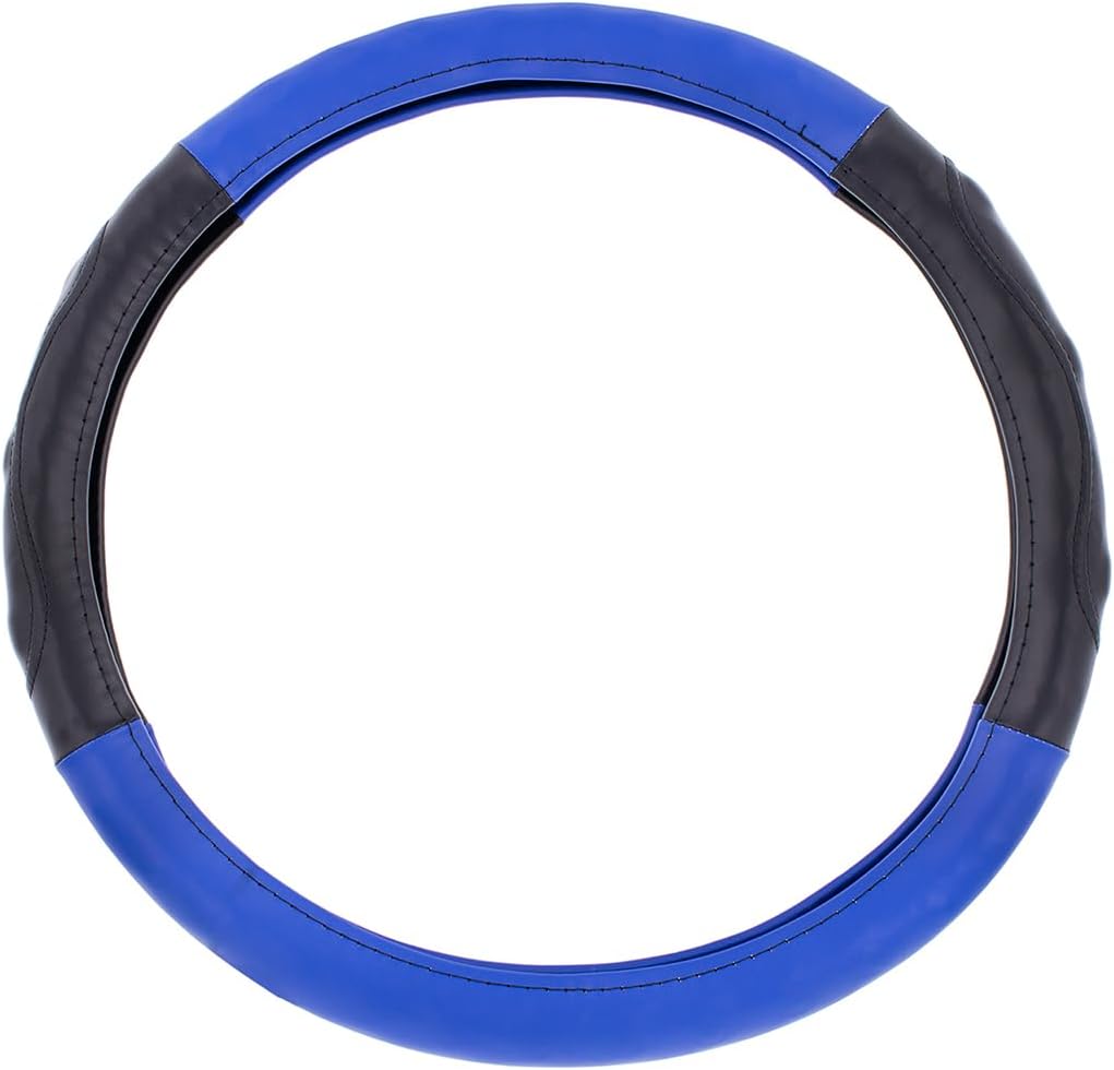 Truck City Chrome & Parts - 70405 - 18" Steering Wheel Cover - Black & Blue