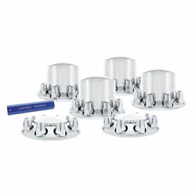 Truck City Chrome & Parts - Axle cover combo kit - 33mm Round 60 Screw-on 4 Rear axle 2 Front axle