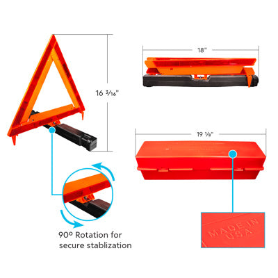 Truck City Chrome & Parts - Emergency Warning Triangle Kit (3-pack)