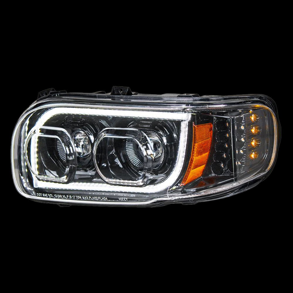Truck City Chrome & Parts - High Power LED Blackout Headlight w/ LED Position Light & LED Turn