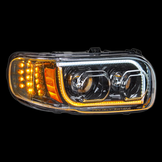 Truck City Chrome & Parts - High Power LED Blackout Headlight w/ LED Position Light & LED Turn