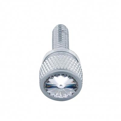 Truck City Chrome & Parts - Kenworth Short Dash Screw w/ Clear Diamond (12-Pack)