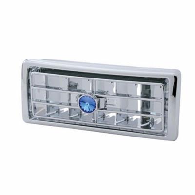 Truck City Chrome & Parts - Chrome Plastic 02-05 Kenworth Center A/C Vent W/ Diamond - Blue
