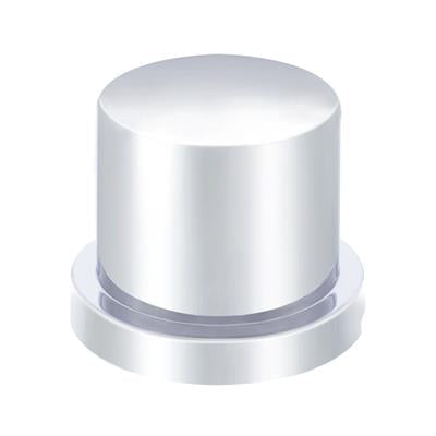 Truck City Chrome & Parts - Chrome Plastic 15/16" X 13/16" Flat Top Nut Cover Push-On (10 pack)