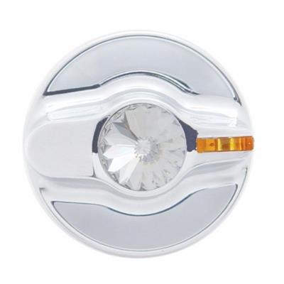 Truck City Chrome & Parts - Chrome Plastic 2002 Kenworth A/C Dial Knob W/ Diamond - Clear