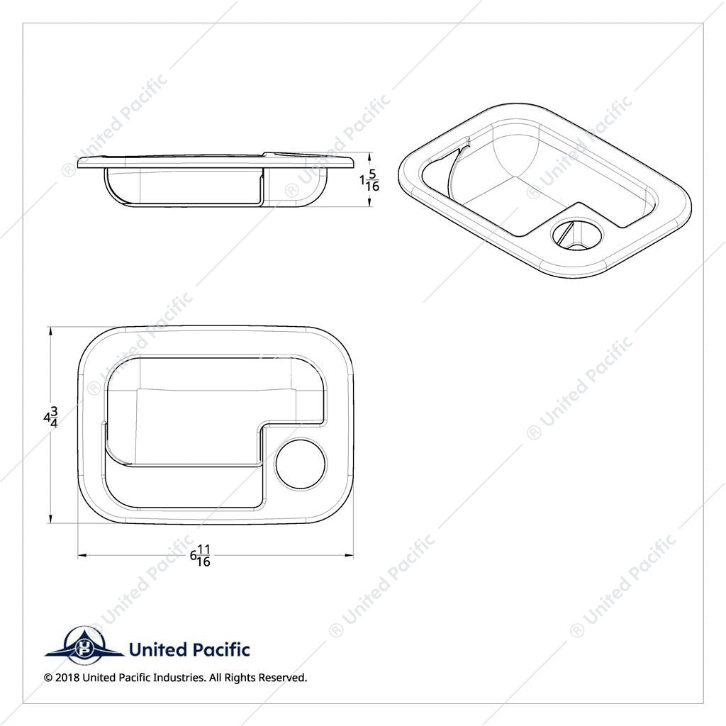 Truck City Chrome & Parts - Chrome Plastic 2005 + Peterbilt/Kenworth Exterior Door Handle Cover