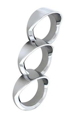 Truck City Chrome & Parts - Chrome Plastic Center Dash 3-Gauge Cluster Bezel With Visor