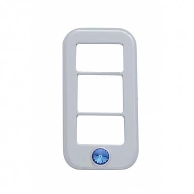 Truck City Chrome & Parts - Chrome Plastic Freightliner 3 Opening Rocker Switch Cover W/ Diamond
