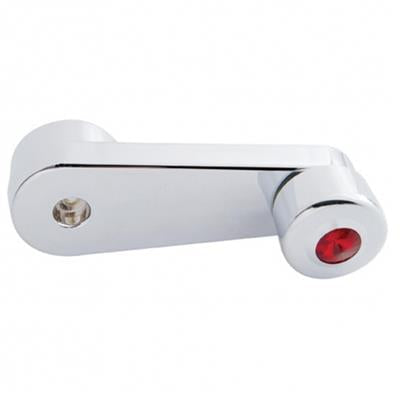 Truck City Chrome & Parts - Chrome Plastic Freightliner Window Crank W/ Diamond - Red