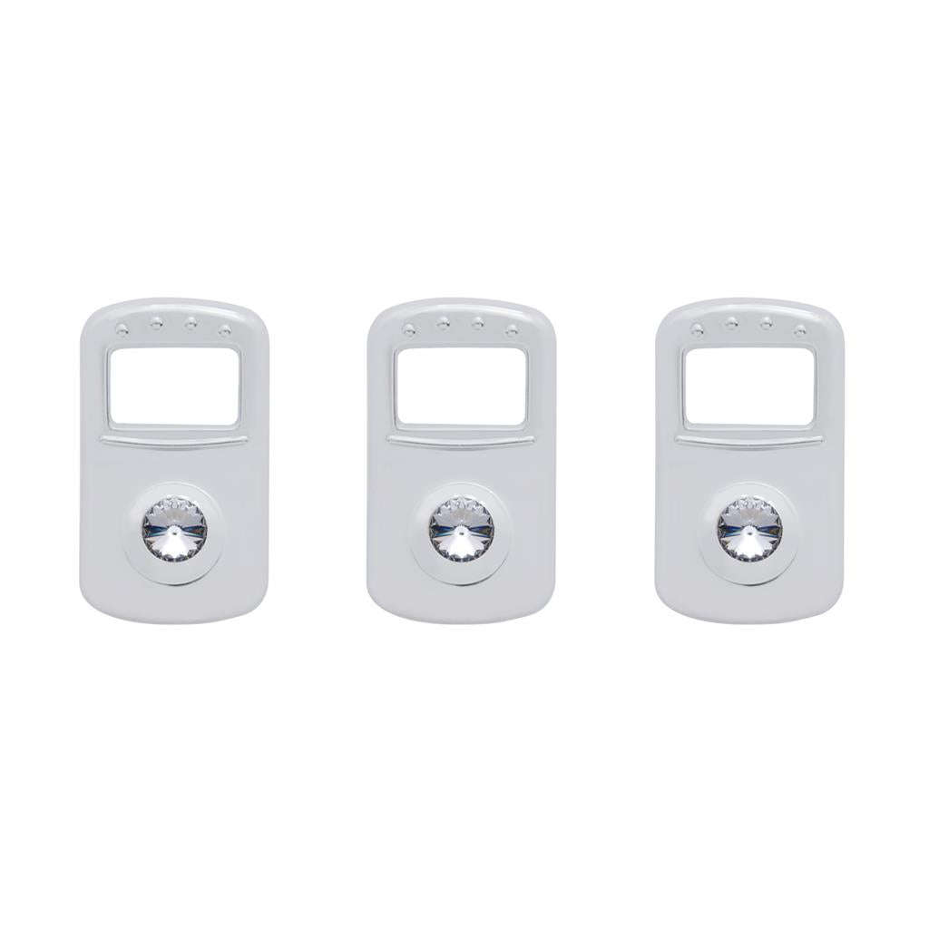 Truck City Chrome & Parts - Chrome Plastic Kenworth/Peterbilt Rocker Switch Cover W/ Diamond
