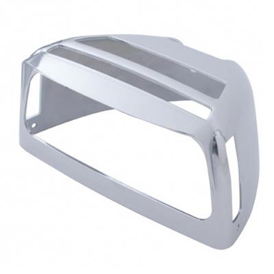 Truck City Chrome & Parts - Chrome Plastic Turn Signal Cover With Double Side Windows & Visor