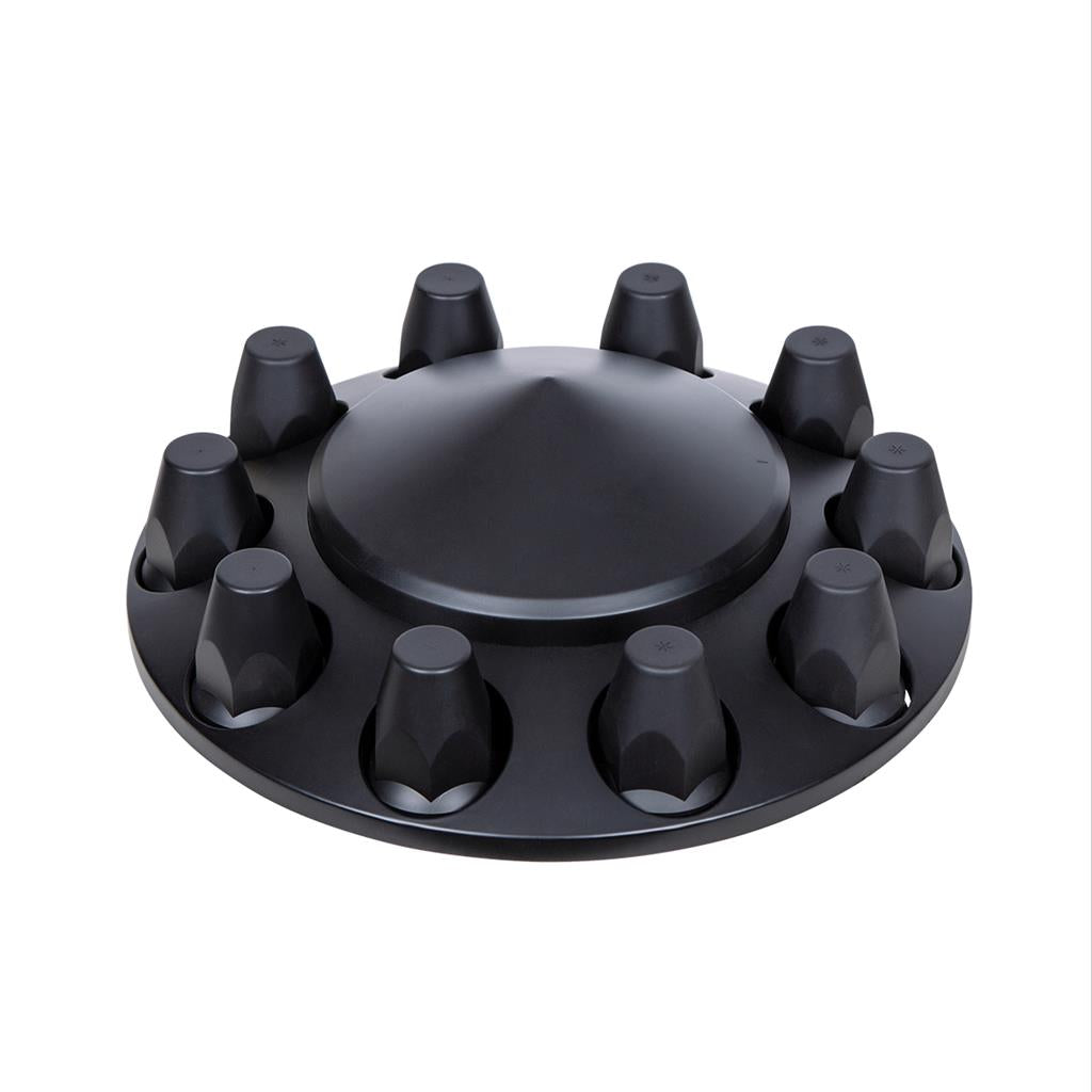 Truck City Chrome & Parts - Pointed Front Axle Cover With 33mm Standard Thread-On Nut Covers