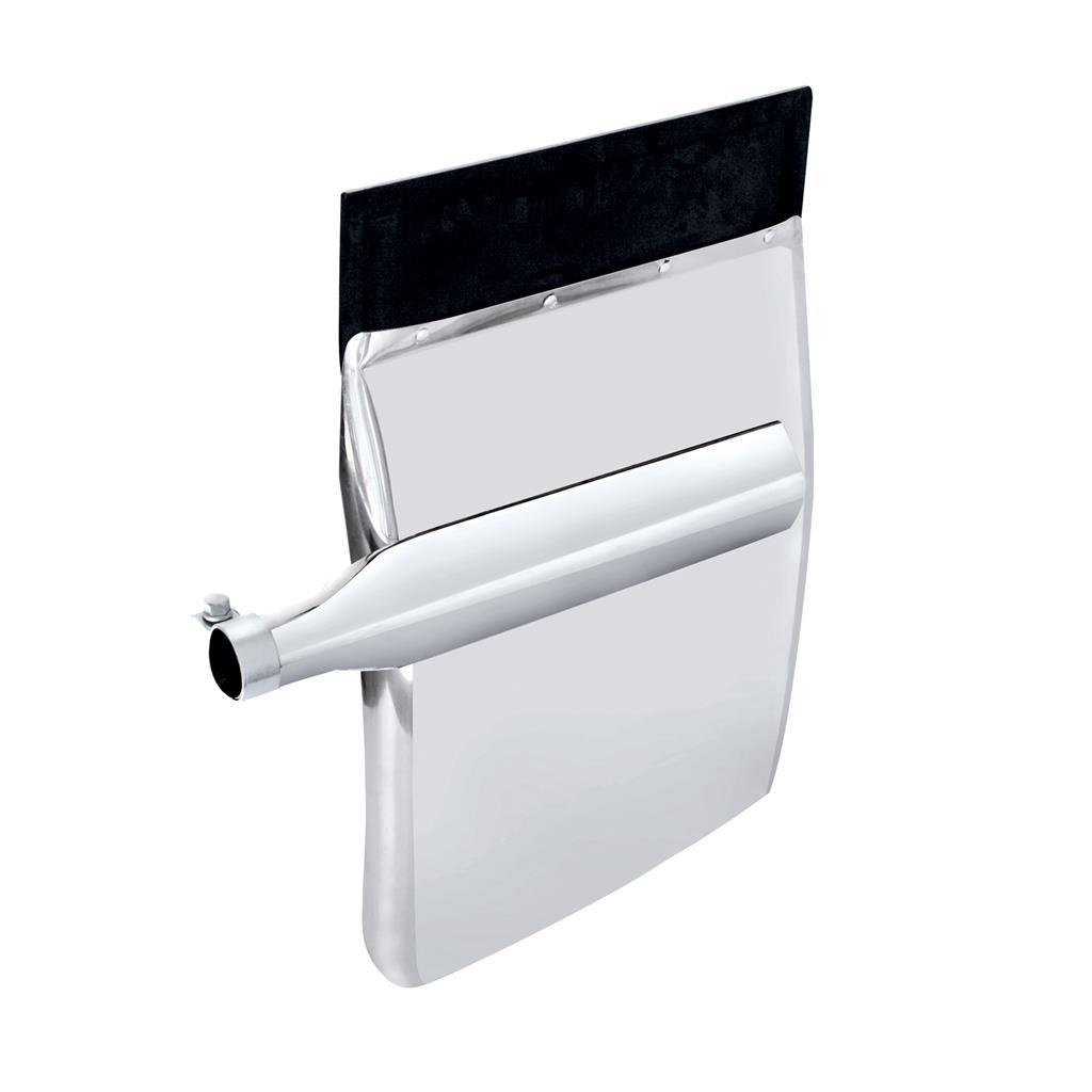 Truck City Chrome & Parts - Quarter Fender Set 24" x 31" Stainless Steel - Triangle Bracket