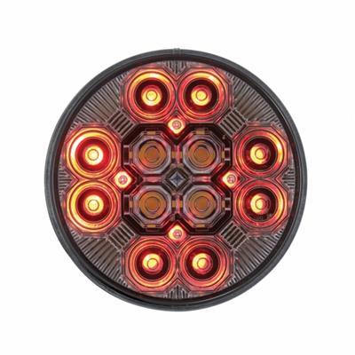 Truck City Chrome & Parts - Round 4" Combo Light with 12 LED Stop Turn & Tail Light & 16 Dual LED