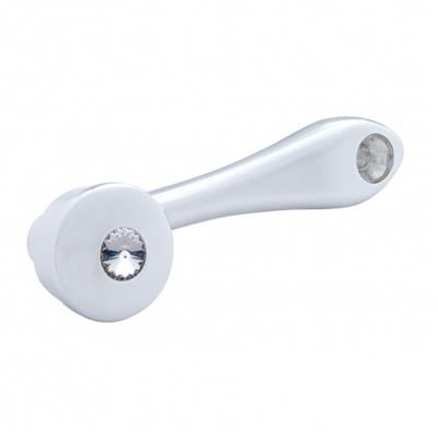 Truck City Chrome & Parts - Chrome Window Crank with Crystal Diamond for Peterbilt Clear Diamond