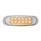 Ultra Thin Spyder 12 LED Marker Light w/ Chrome Plastic Matrix Bezel Clear/ Amber