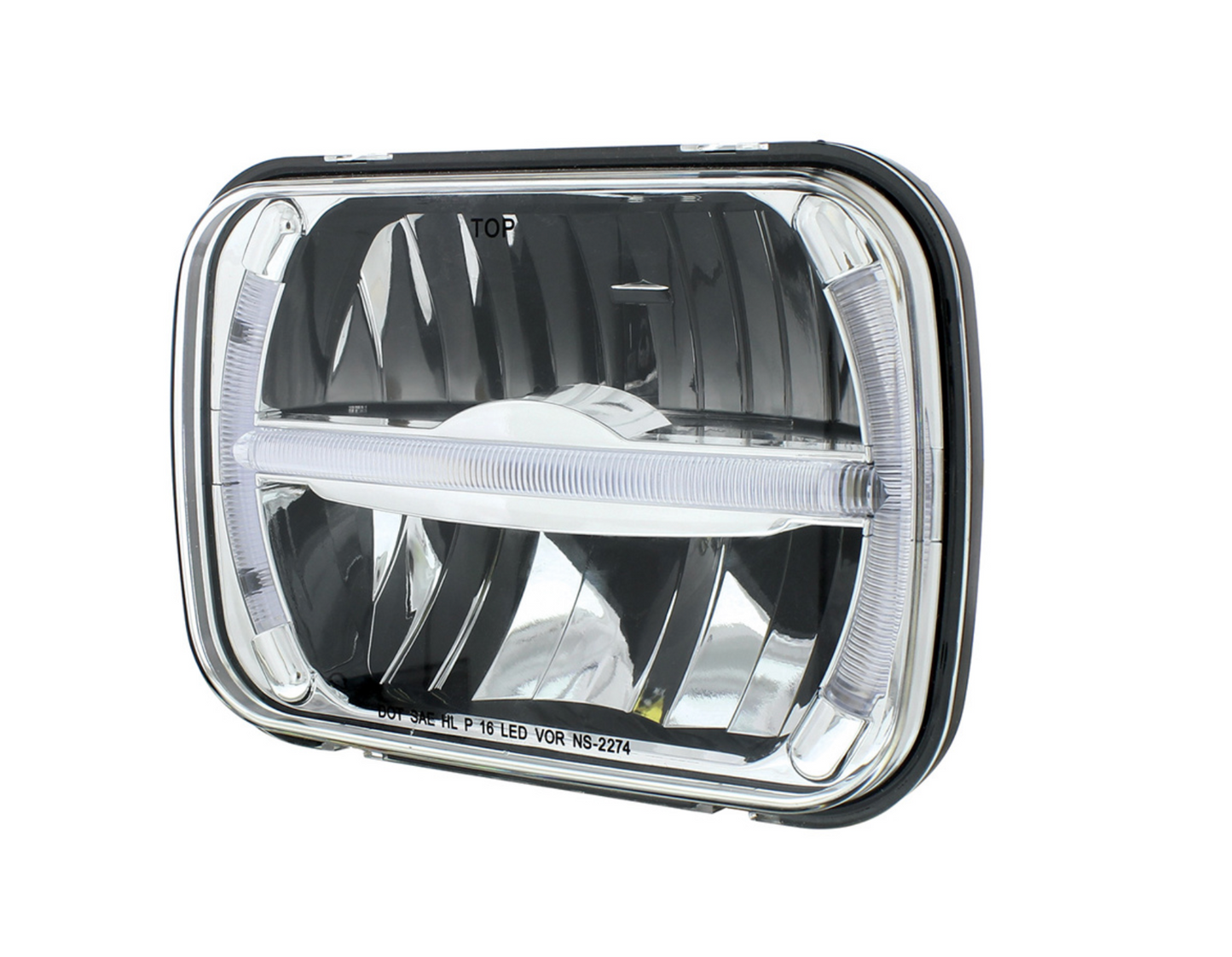 ULTRALIT - 7 LED 5" X 7" RECTANGULAR HEADLIGHT WITH LED LIGHT BAR