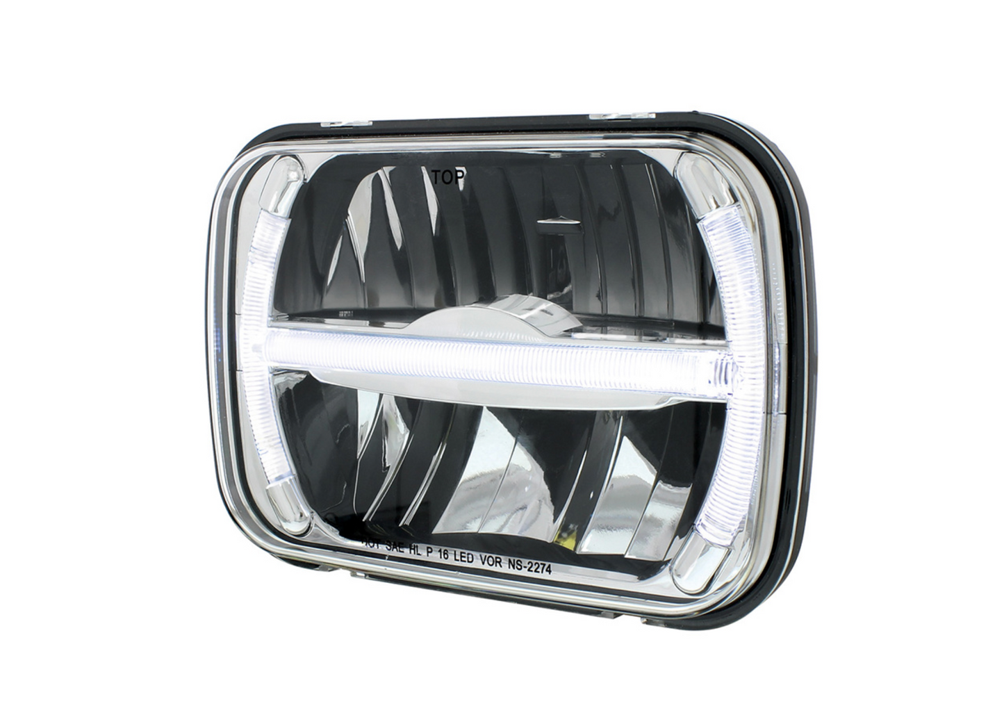 ULTRALIT - 7 LED 5" X 7" RECTANGULAR HEADLIGHT WITH LED LIGHT BAR