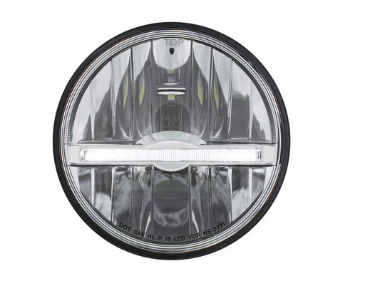 ULTRALIT - 9 LED 5 3/4" LED HEADLIGHT WITH WHITE LED POSITION LIGHT BAR