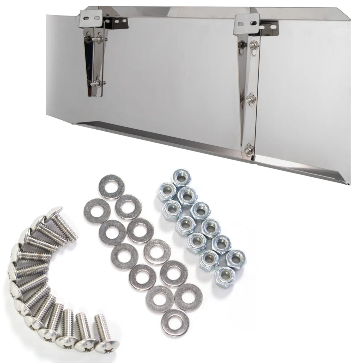 Visor 10" - 12" "V"-Style Mack RD/R600/R700 - Stainless Steel