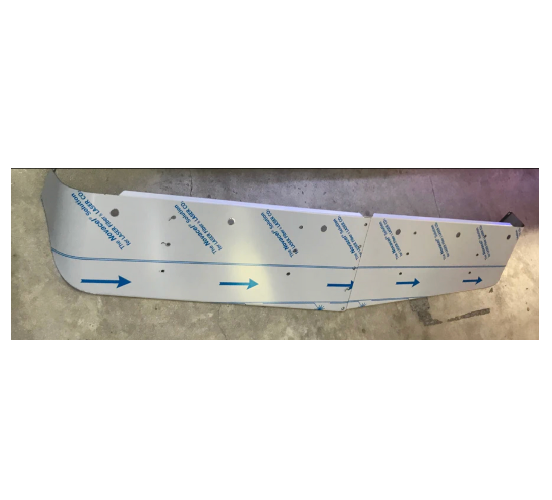 Visor 11" - 14" "V"-Shape w/ (6) 3/4” LED Light Hole, Ford Sterling - Stainless Steel