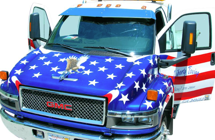 Visor 11.5" Drop Stainless Steel GMC 5500 (2003-2009) - 1 Piece Visor