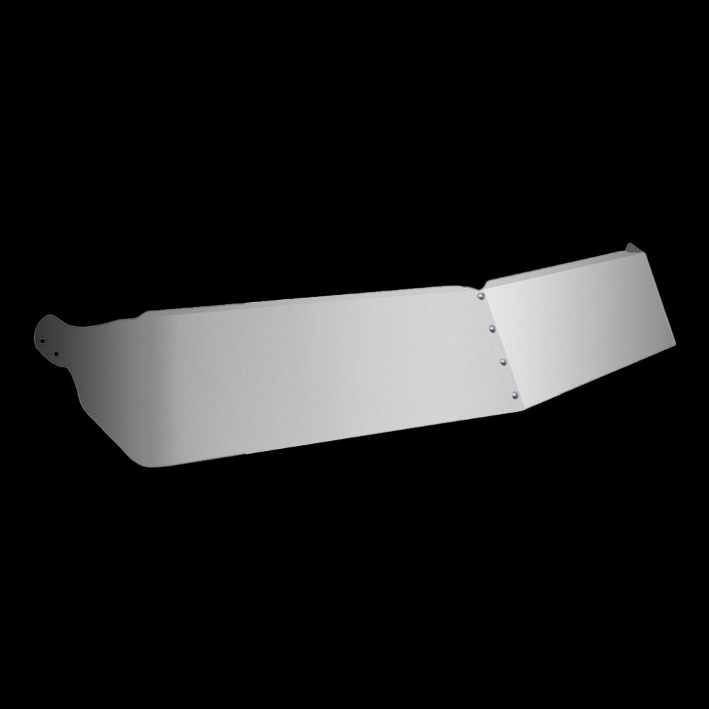 Visor 11" Stainless Steel Kenworth W900 C500 T600 T800 Flat Glass (1998-2006)