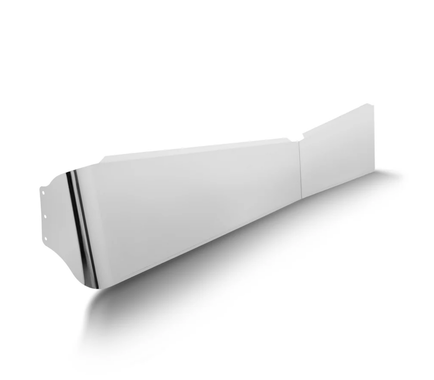 Visor 13” - 8.5" Freightliner FLD Flat Top Bowtie Plain Stainless Steel