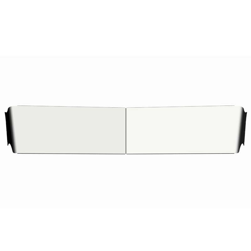 Visor 13" Chrome Kenworth W900 (2006+) Curved Windshield Straight - Kit.