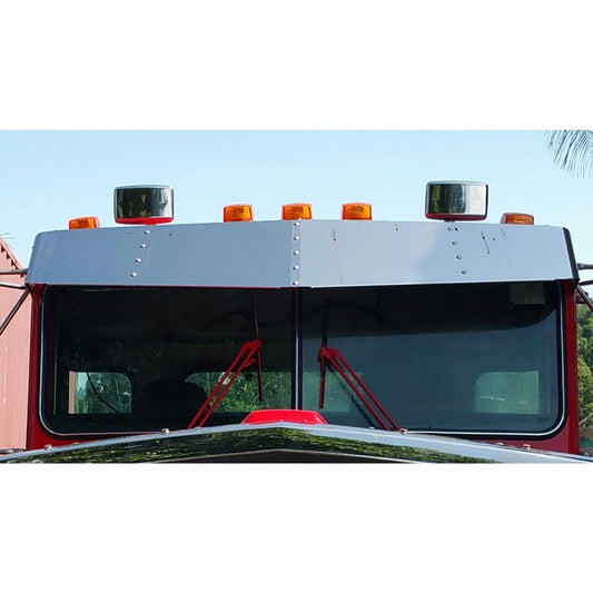Visor 13" Stainless Steel Blank Kenworth Flat Glass W900, T800 (Pre - 2006)