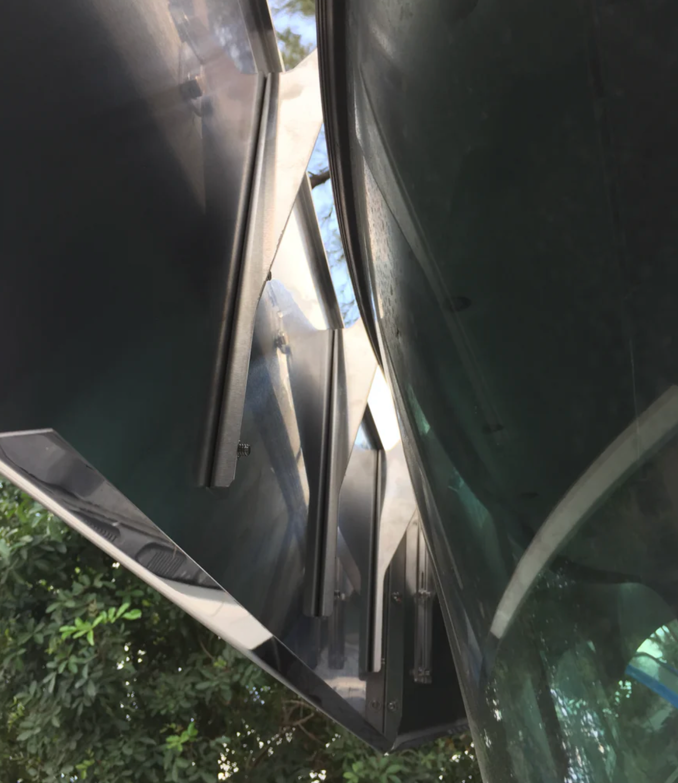 Visor 13" Vision / Granite Flat Top Model Cv713 CV, GU, CL, CH, CT, CX (2002-2013) Replaces Factory Fiberglass - Stainless Steel