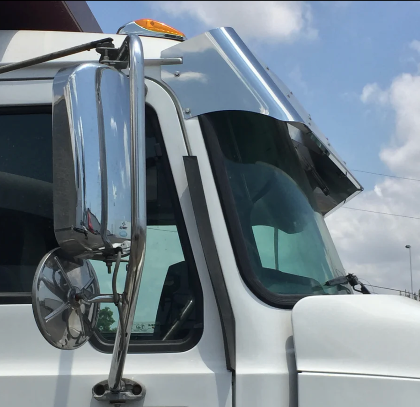 Visor 13" Vision / Granite Flat Top Model Cv713 CV, GU, CL, CH, CT, CX (2002-2013) Replaces Factory Fiberglass - Stainless Steel