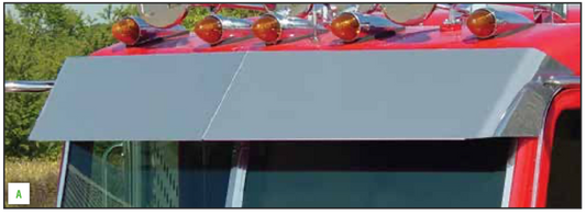 Visor 14" Multifit Blind Mount Ultra/Flat 389 Peterbilt (05+) Cab Mounted Mirrors