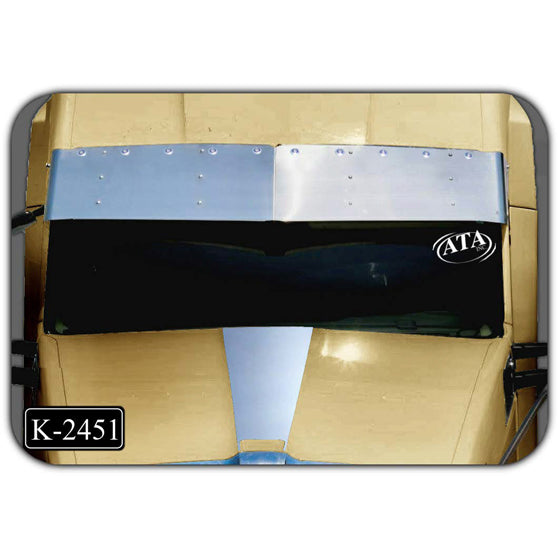 Visor 15" Kenworth T680 And T880 (2015+) W/ (10) 3/4 Inch Light Holes (Mid/High Roof)