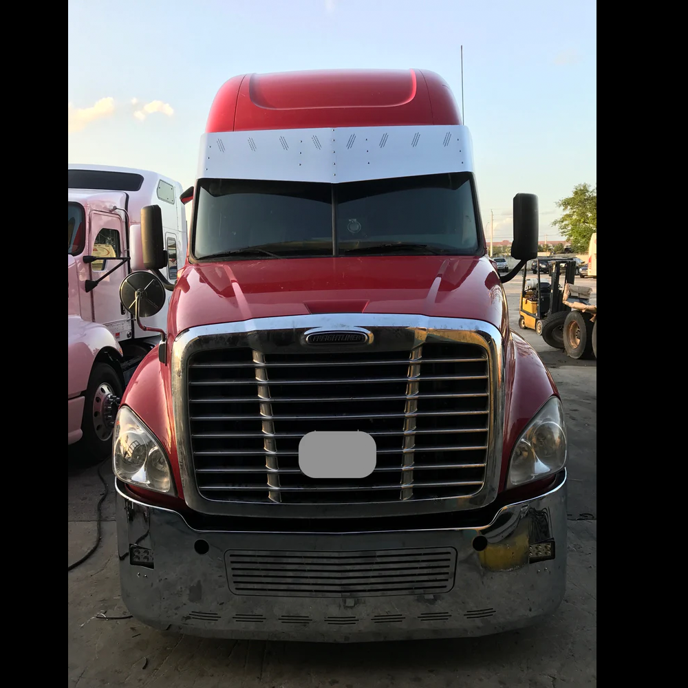 Visor 18" 1/2 Freightliner Cascadia & Day Cab. V-Style with 8 Hidden Light holes (2008-2017)